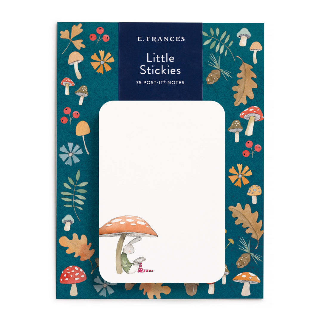Pack of E. Frances Little Stickies with mushroom design.