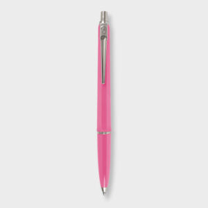 Pink pen with silver clip.