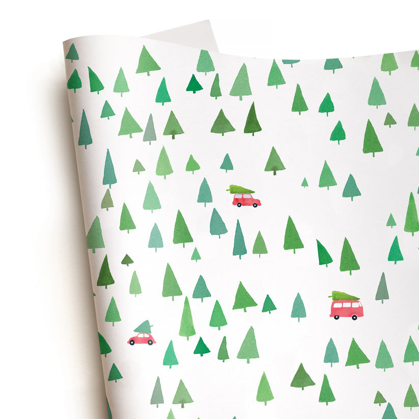 Holiday Trees Gift Wrap, Single Sheet