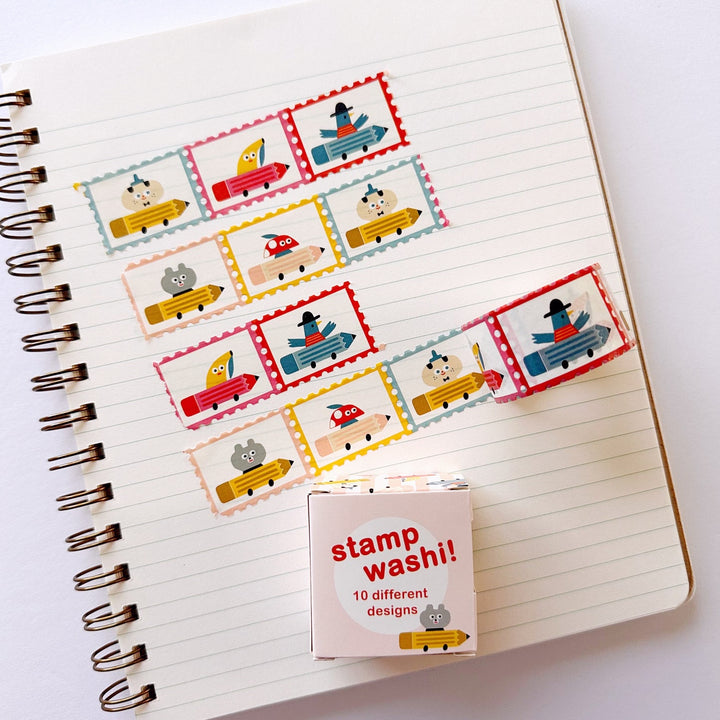 Washi - Pencil Cars Stamps