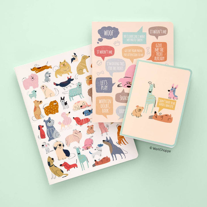 If Dogs Could Talk Stitched Notebooks, Set of 3