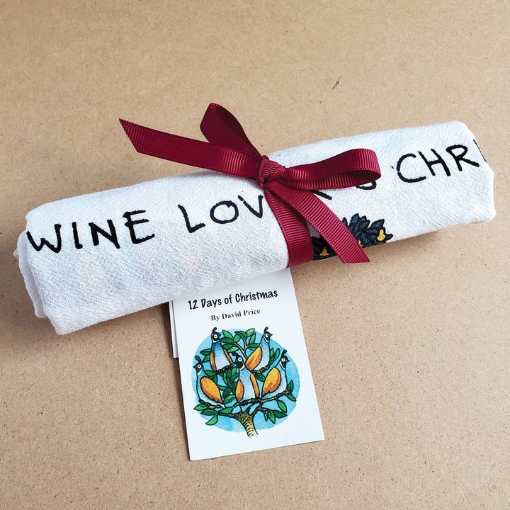 Wine Lover's Christmas Holiday Towel