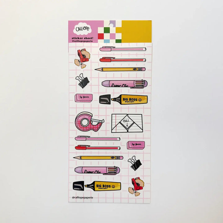 Office Supplies Sticker Sheet