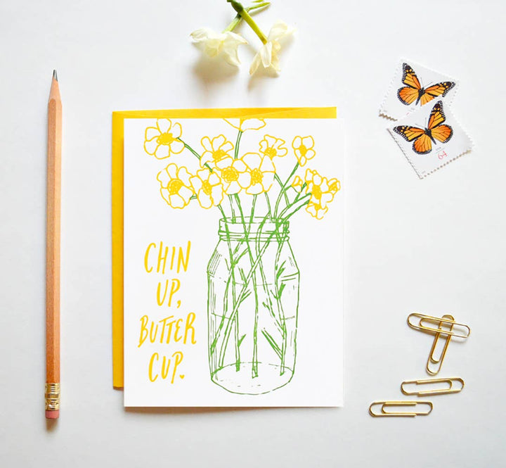 Chin Up Buttercup Greeting Card