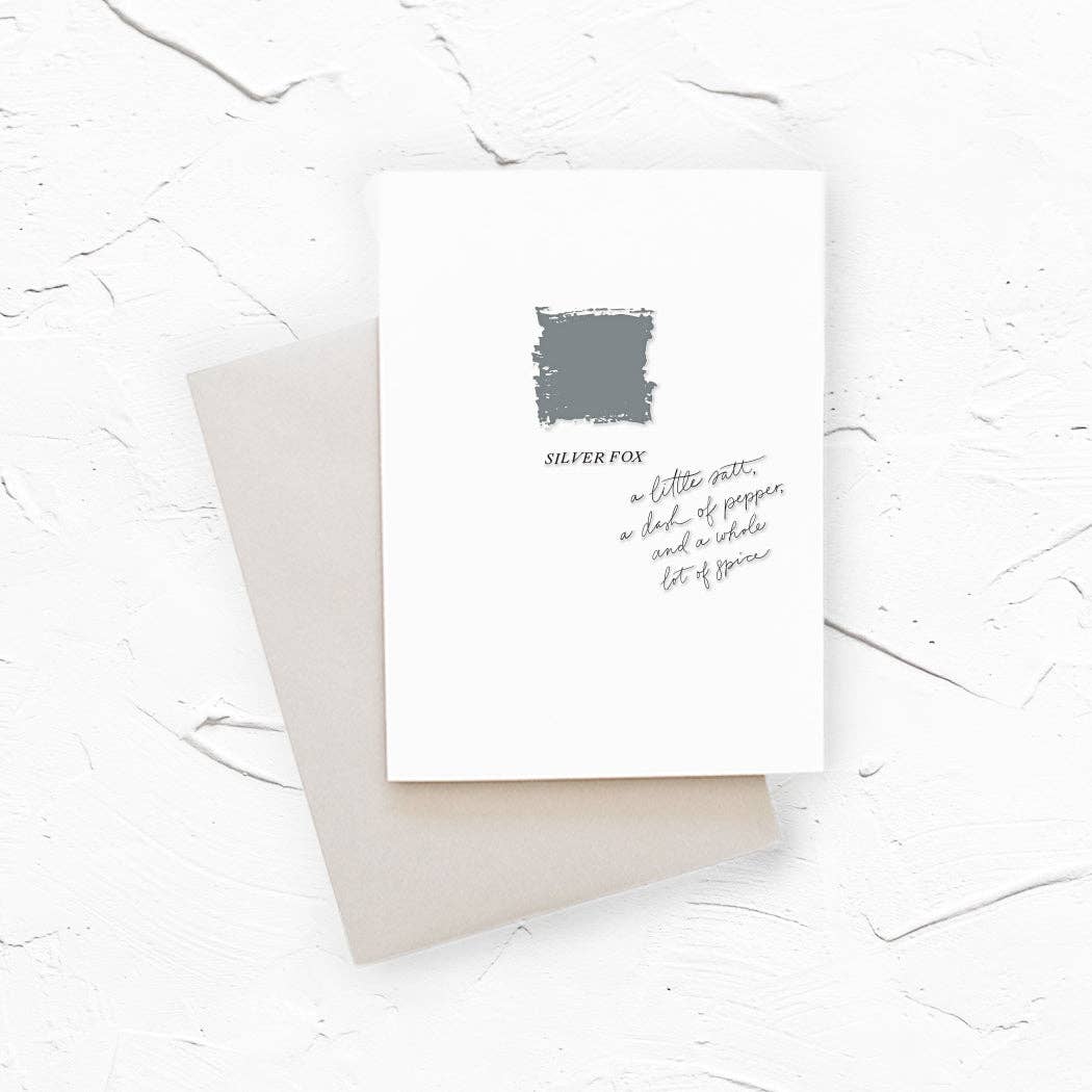 Silver Fox Color Swatch Greeting Card