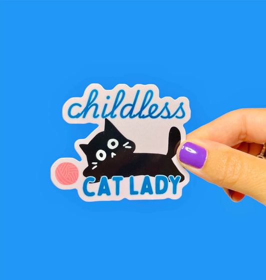 Childless Cat Lady Vinyl Sticker