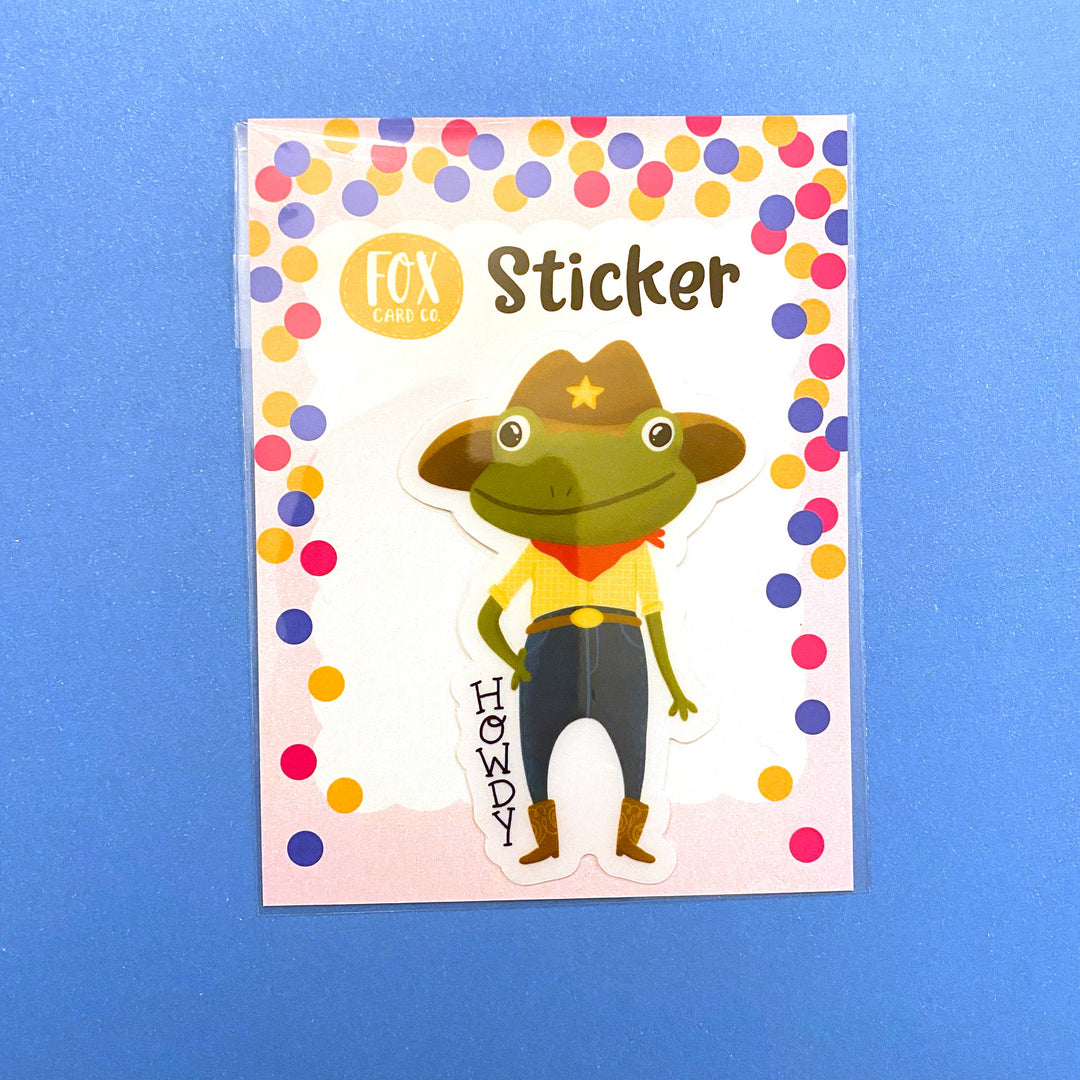 Cowboy Frog Sticker