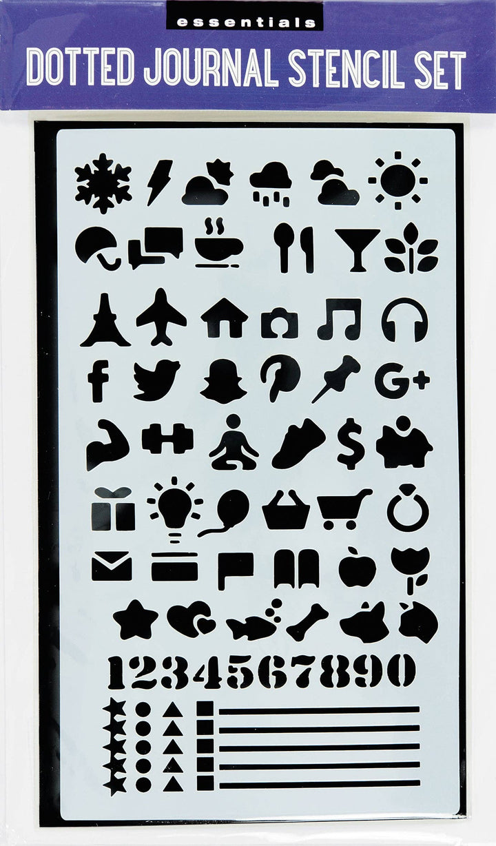 Dotted journal stencil set.