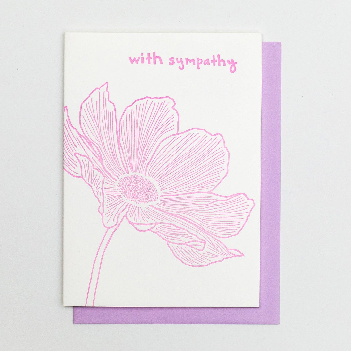 Cosmos Flower Sympathy Card