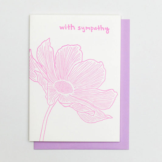 Cosmos Flower Sympathy Card