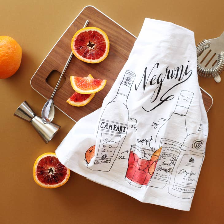 Negroni Cocktail  Tea Towel