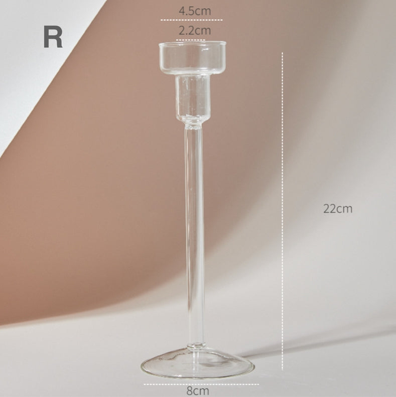 Modern Glass Candlestick, 22 shapes