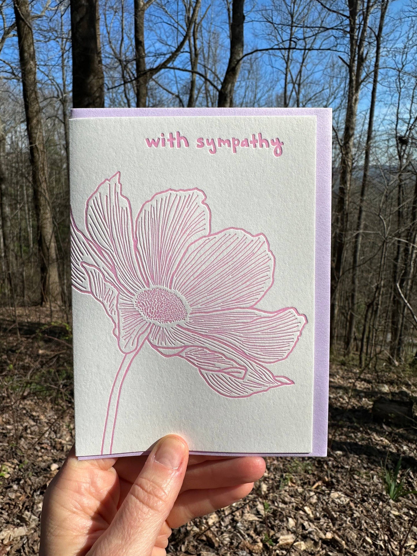 Cosmos Flower Sympathy Card