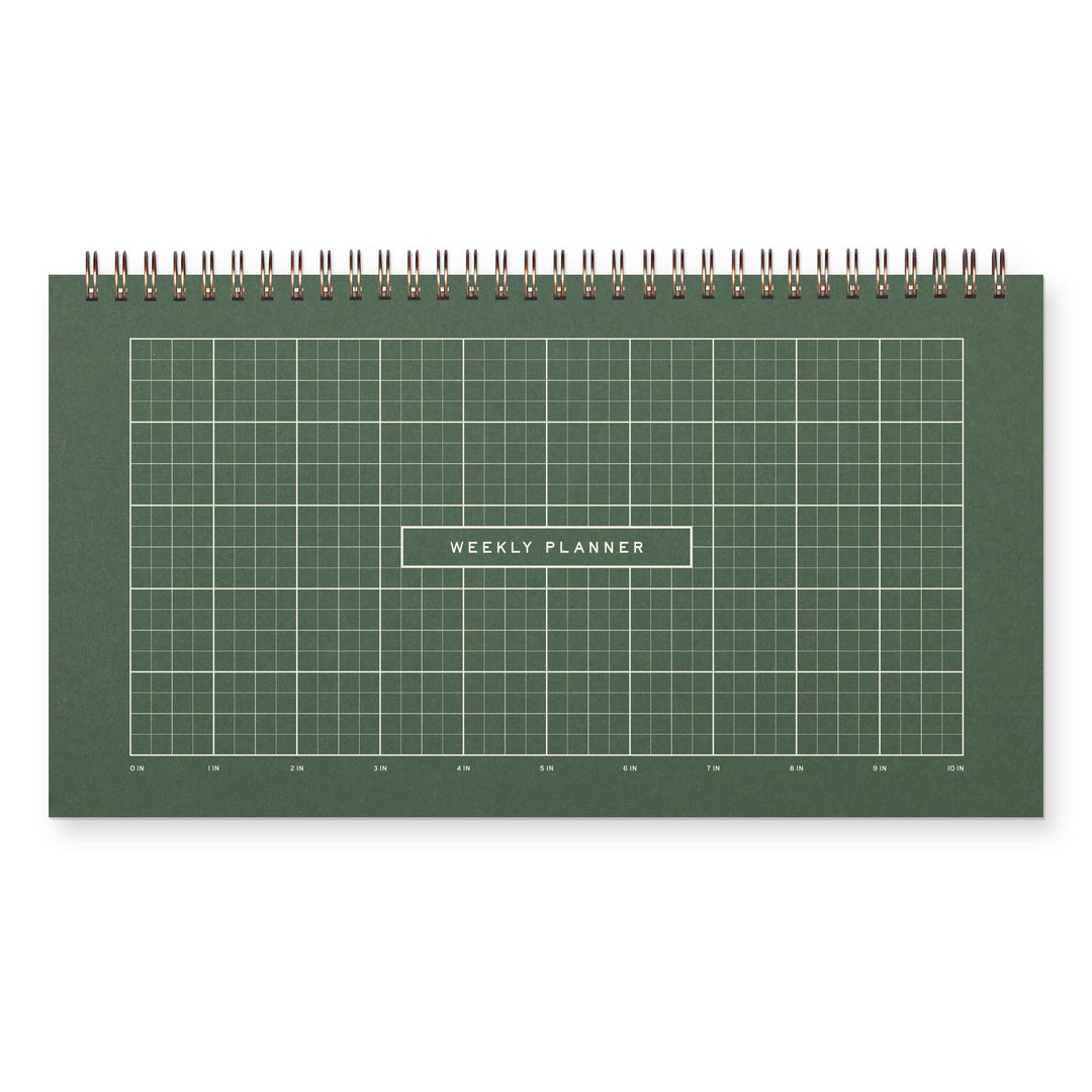 Ruler Grid Weekly Desktop Planner, 2 Colors