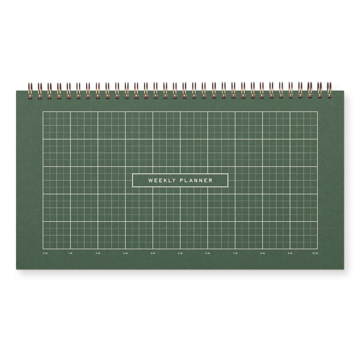 Ruler Grid Weekly Desktop Planner, 2 Colors