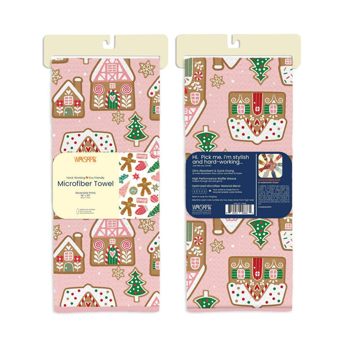 Gingerbread Cookies Microfiber Kitchen Towel