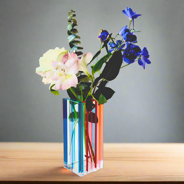 Multicolor Striped Vase, 2 Sizes