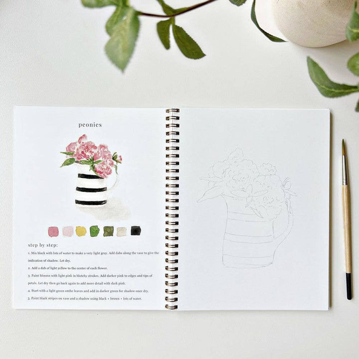 Bouquets Watercolor Workbook