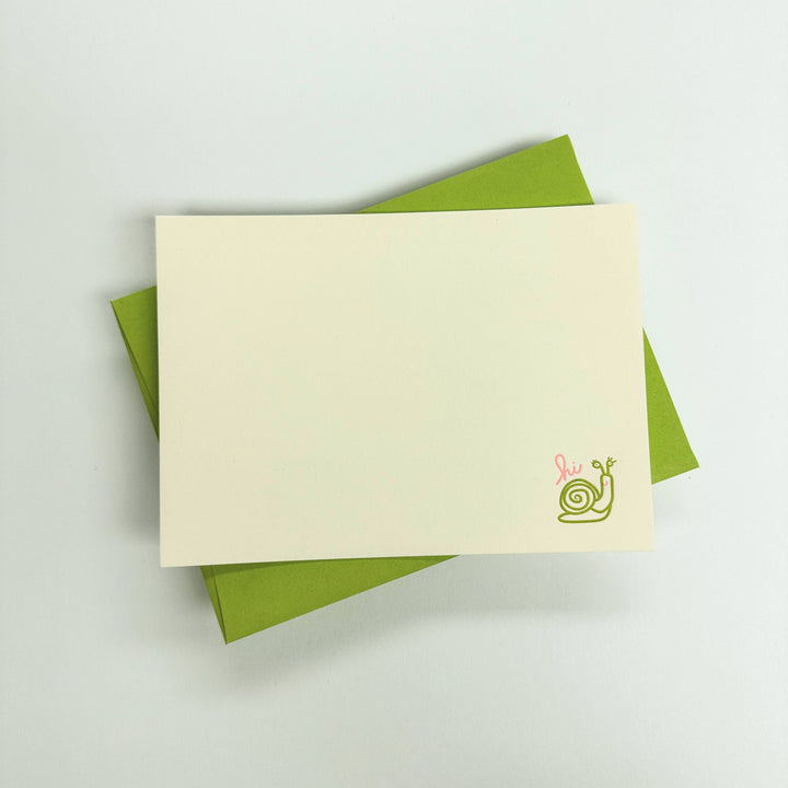 Hello Snail Flat Stationery