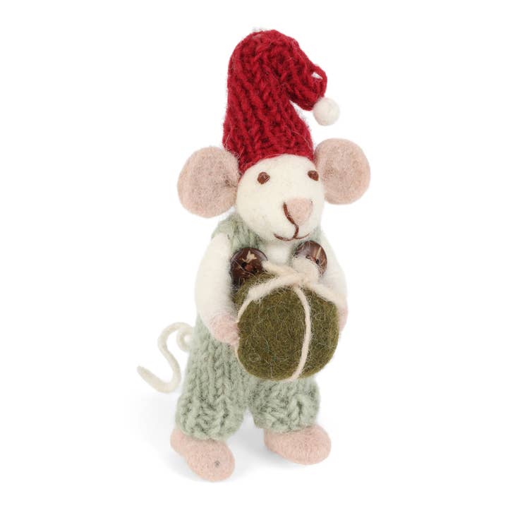 Felt Mouse with Present, 2 Sizes, 2 Styles