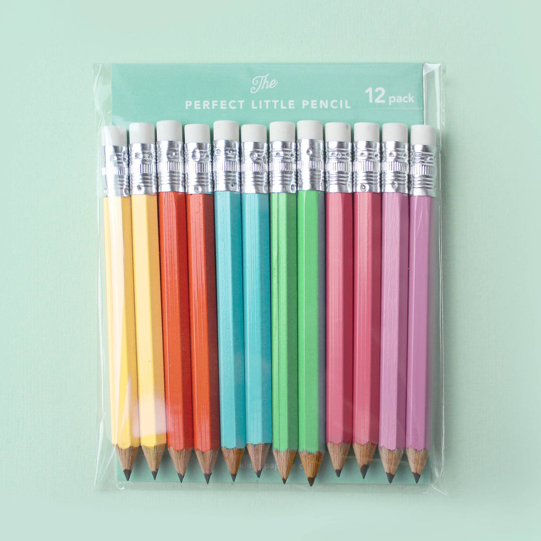 Rainbow Mini Pencils, Set of 12