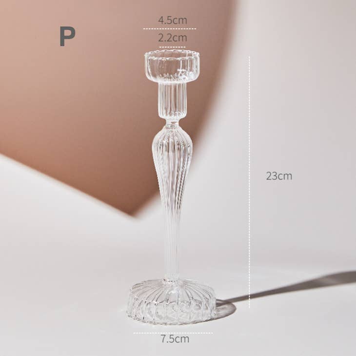 Modern Glass Candlestick, 22 shapes