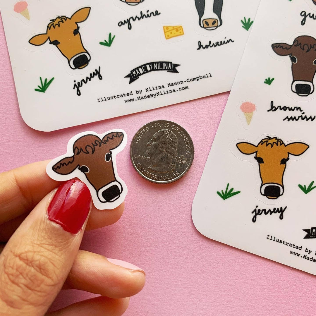 Dairy Cow Vinyl Sticker Sheet