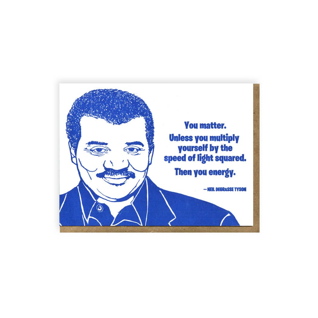 Drawing of Neil deGrasse Tyson next to his quote