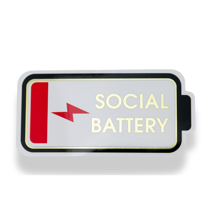 Social Battery Vinyl Sticker