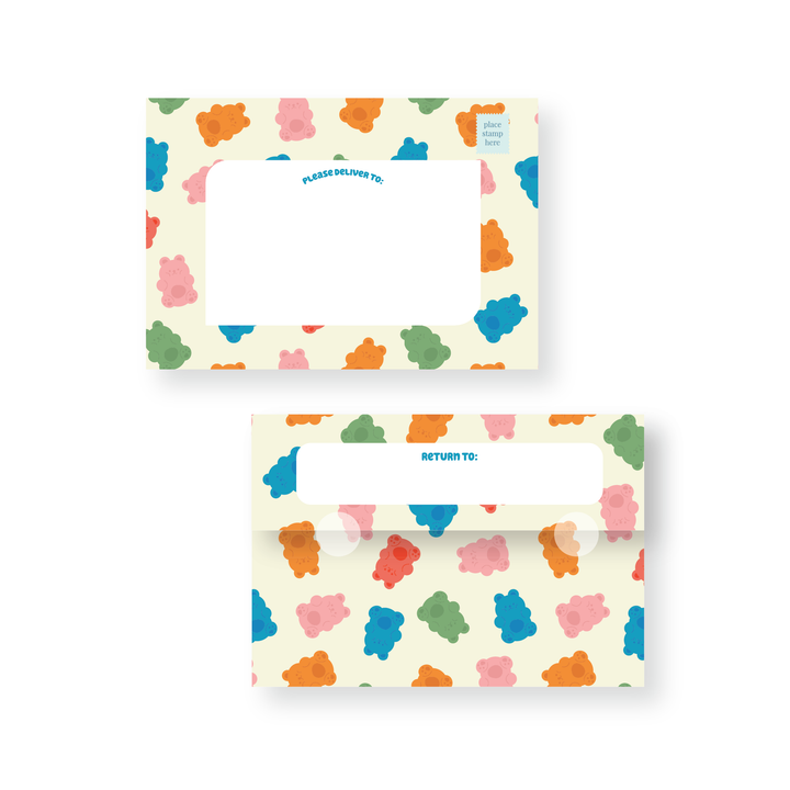 Gummy Bears Fill-in Fold Up Letter, Box of 10