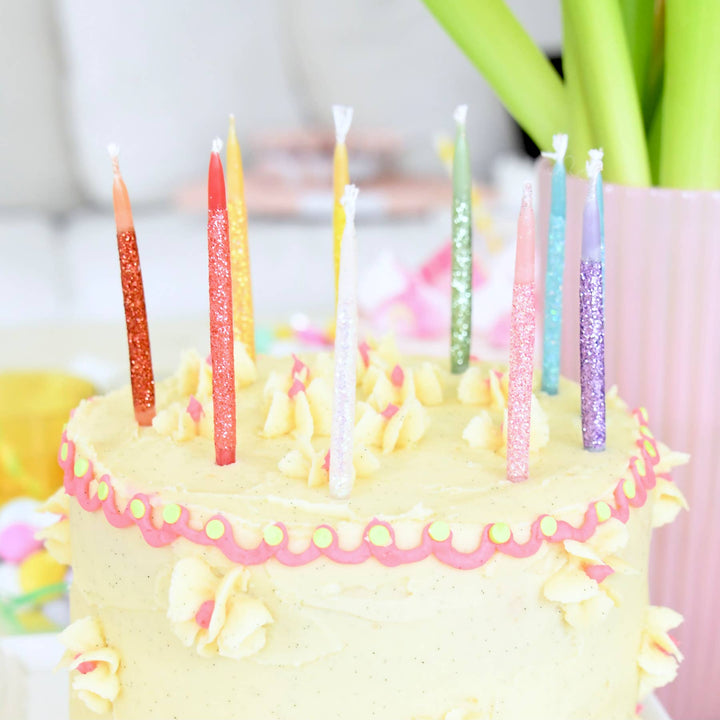 Glitter Wish 3" Beeswax Candles, Set of 10