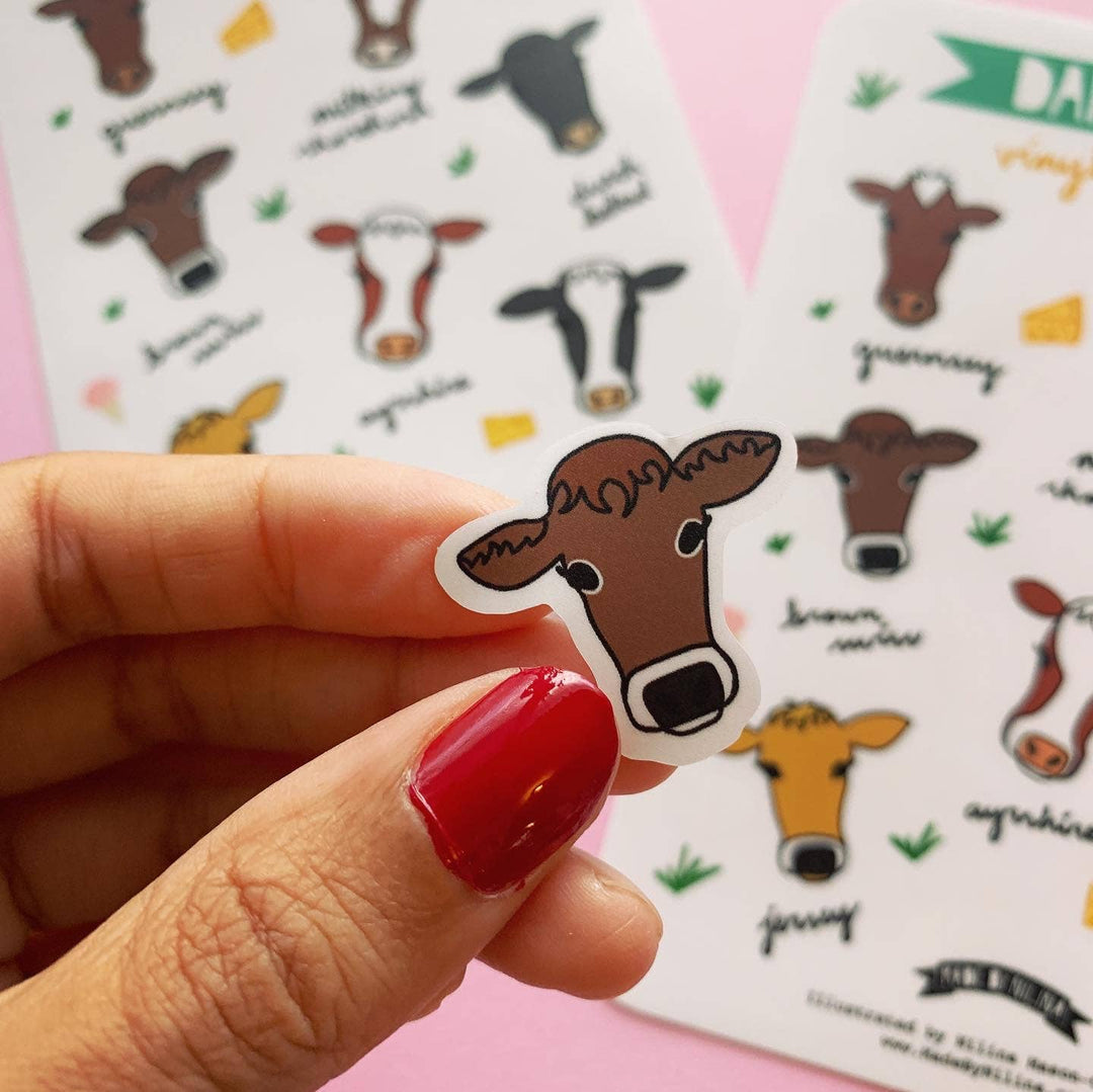 Dairy Cow Vinyl Sticker Sheet