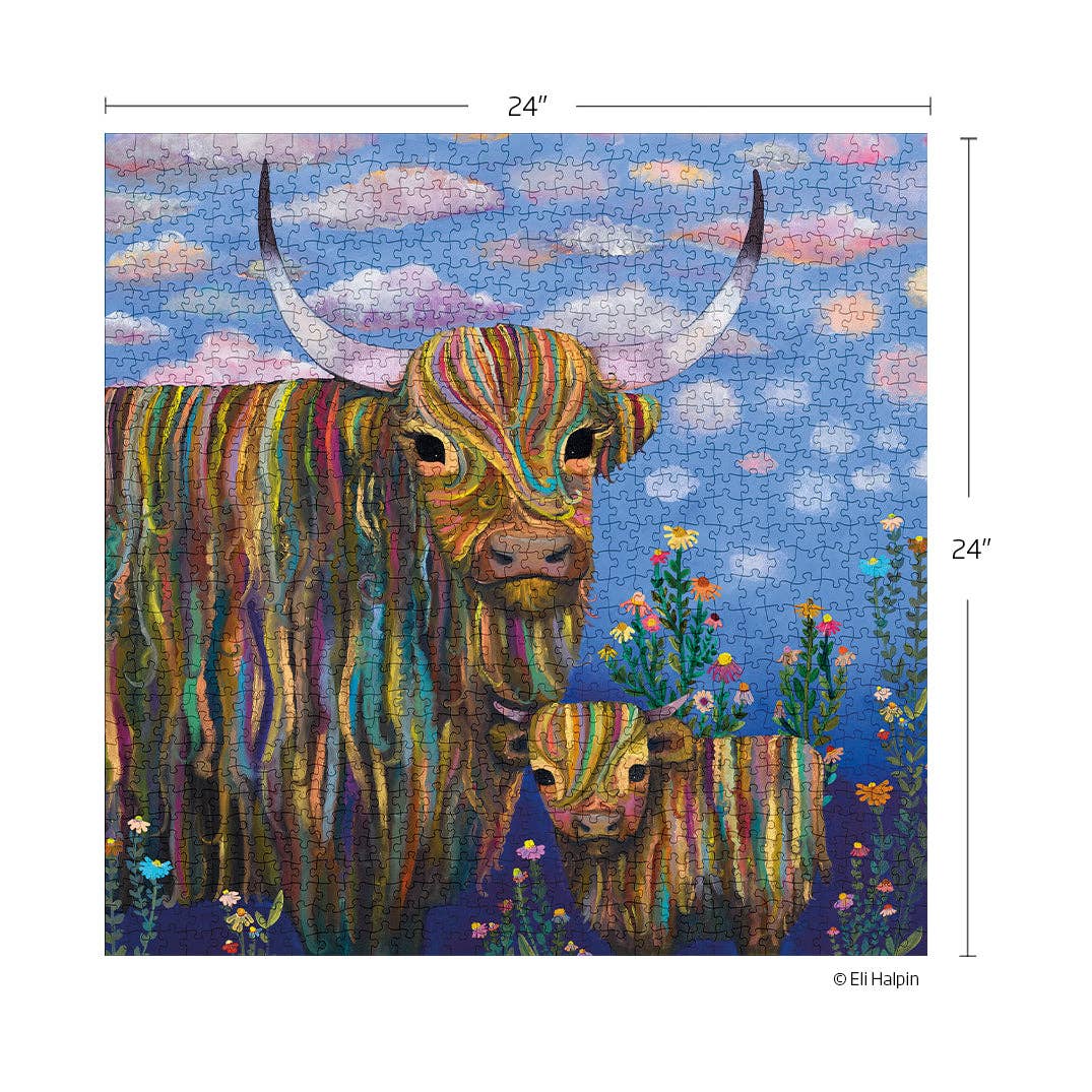 Highland Cows Puzzle, 1000 Pieces