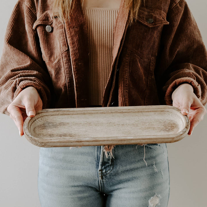 Rustic Wood Tray, Large