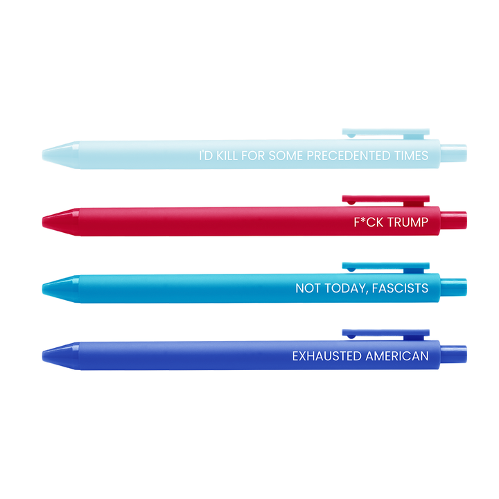 Exhausted American Pen, Set of 4