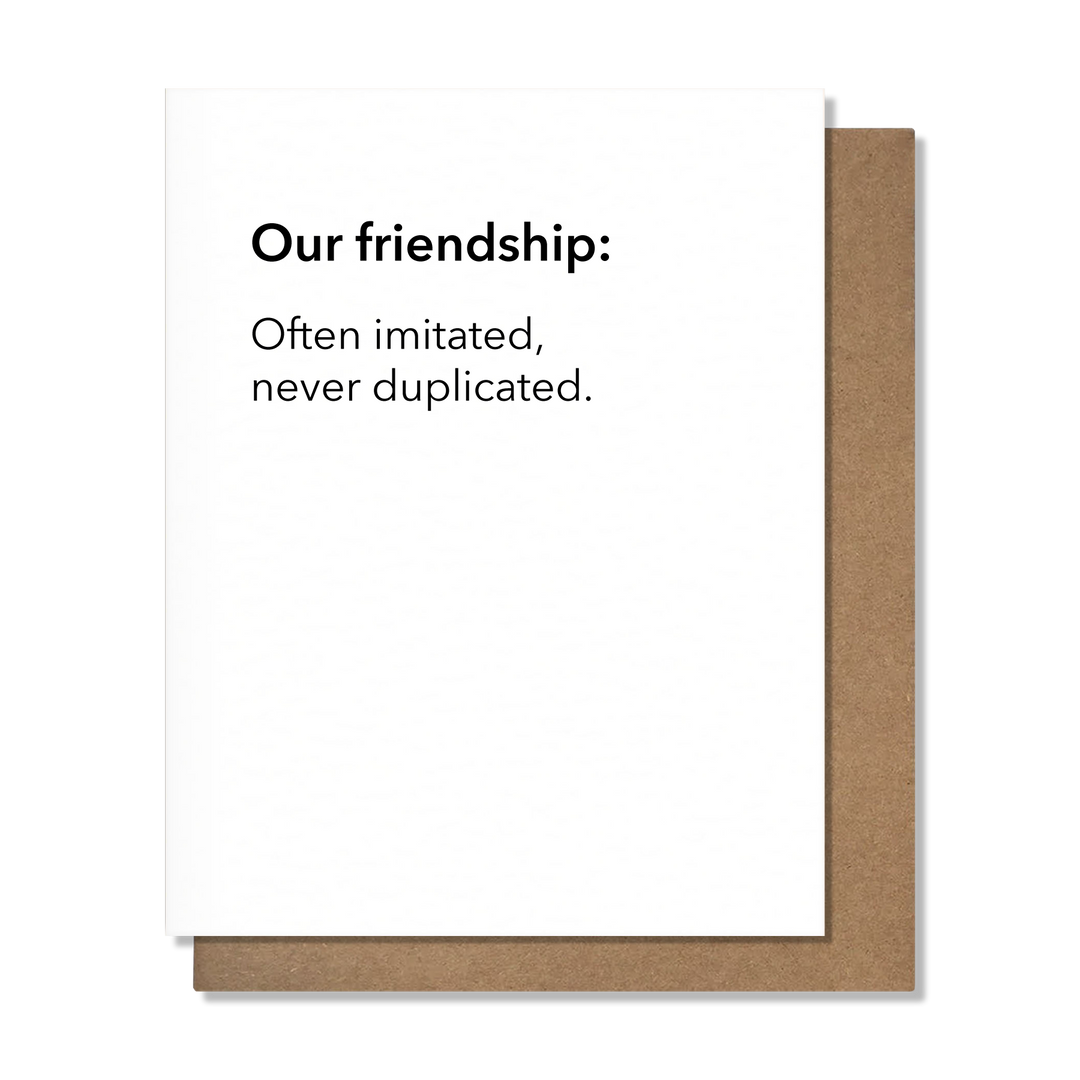 Black text in a sans serif font on a white card.