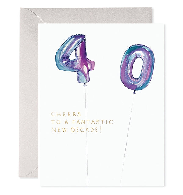 Helium 40 Birthday Card