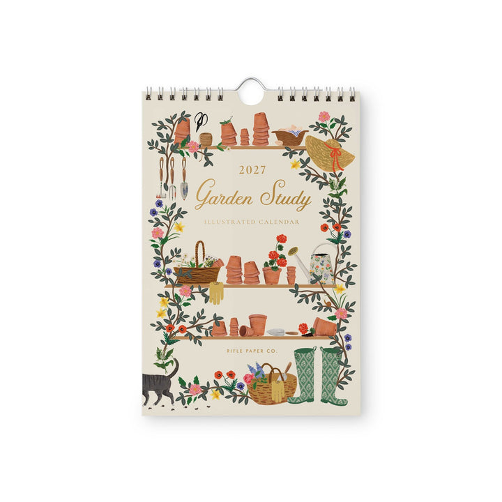 Cover of 2027 Garden Study calendar with images from a home garden.