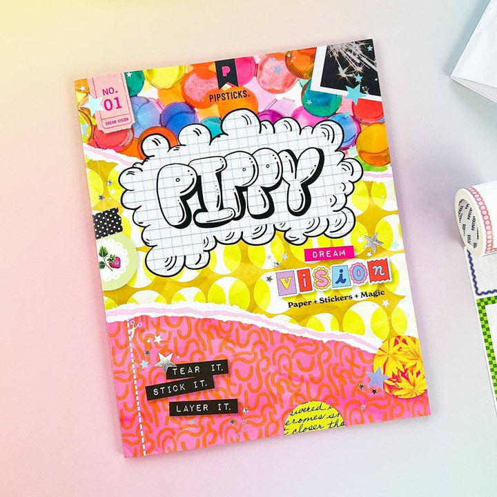 Colorful cover of sticker book.