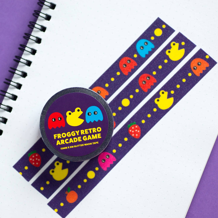 Froggy Arcade Game Glitter Washi Tape