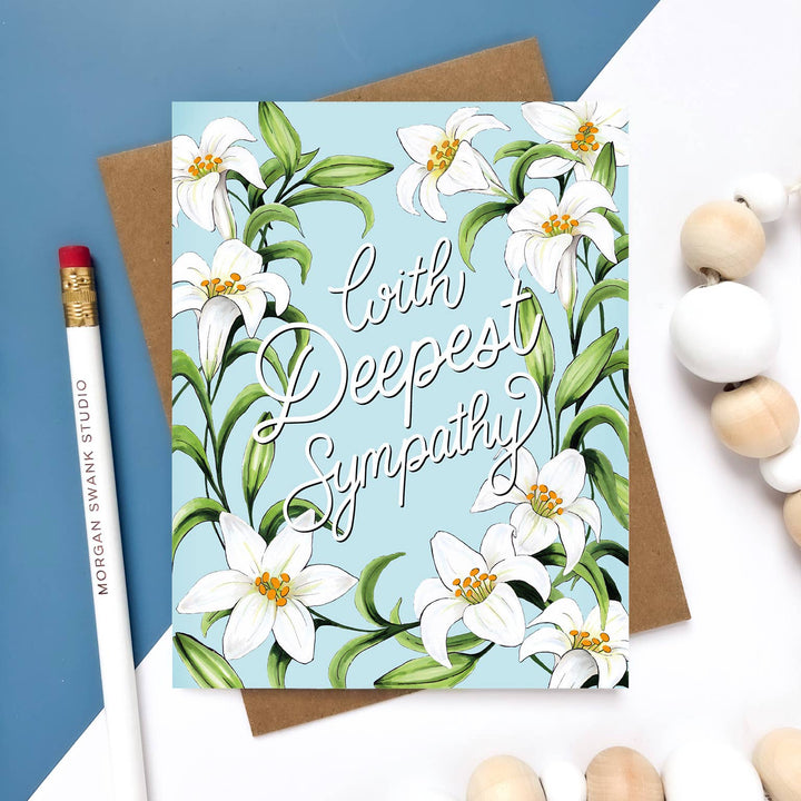 Lilies Sympathy Card