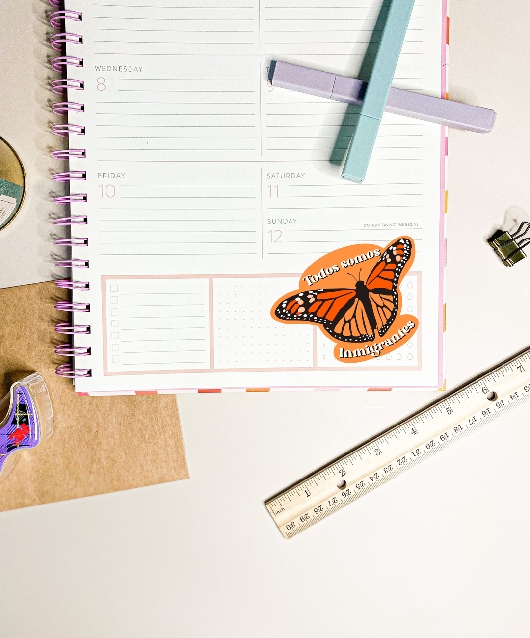 Inmigrantes Mariposa Sticker