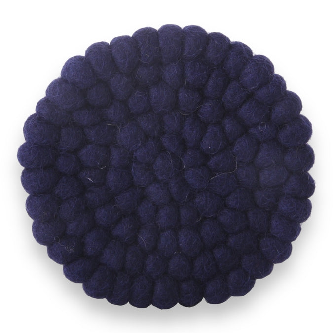 Felt Coaster, 10 cm, Set of 2, 6 colors