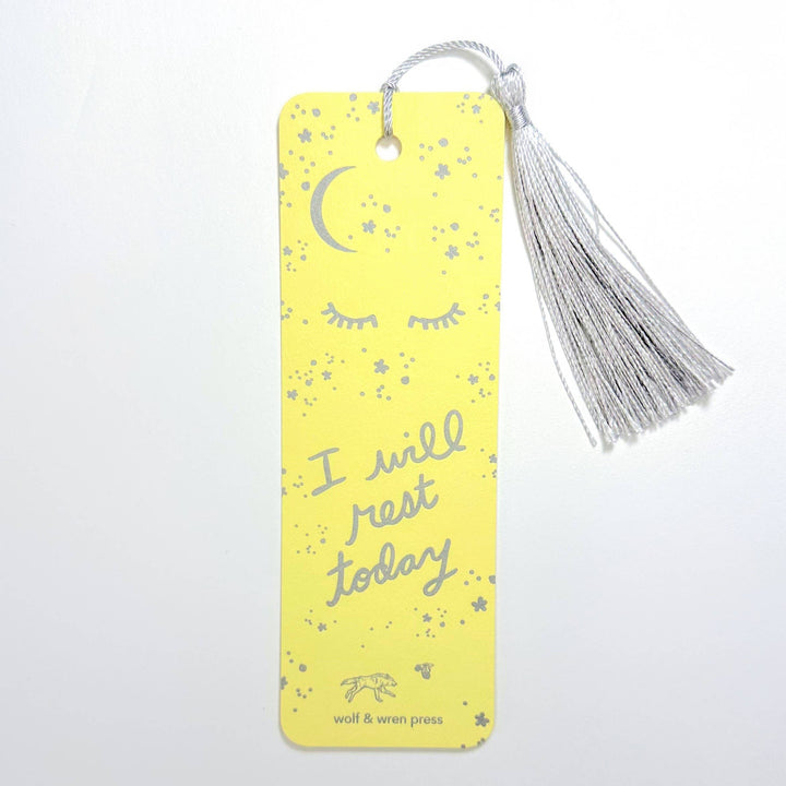 I Will Rest Today Paper Bookmark