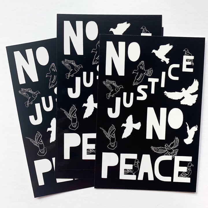 No Justice No Peace Postcard - Political Movement Message