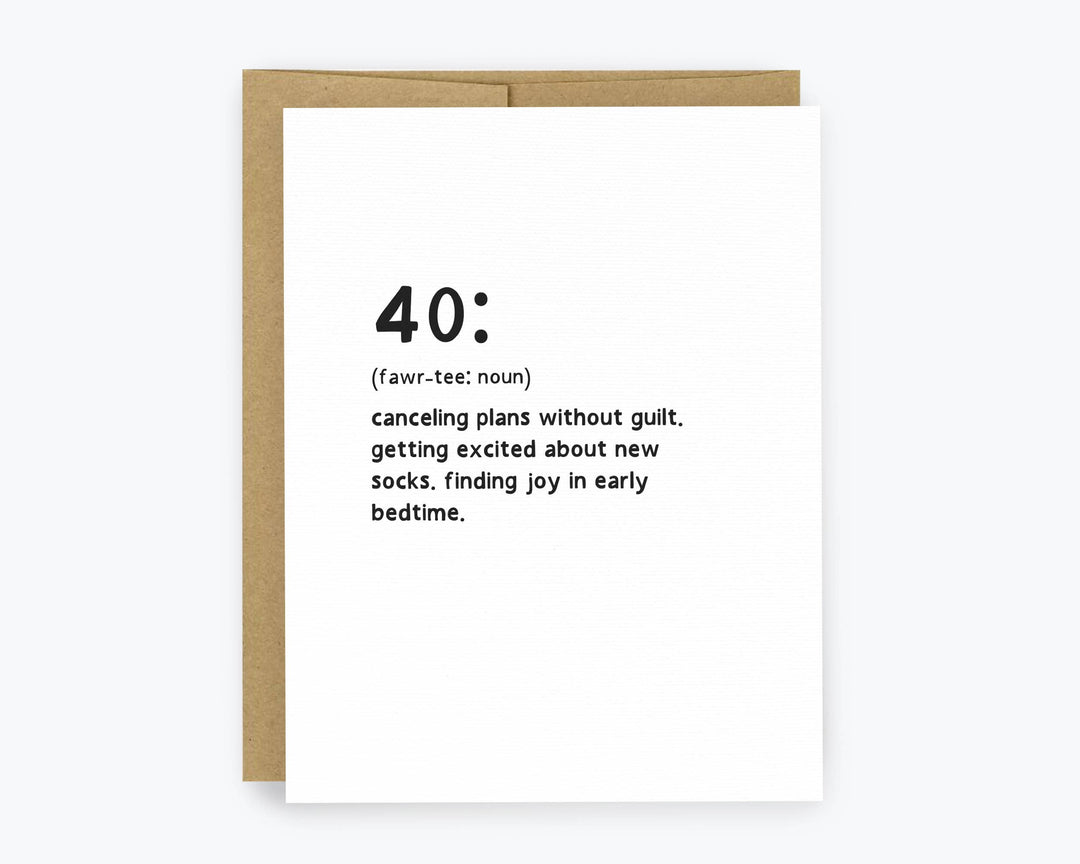 40th Birthday Card