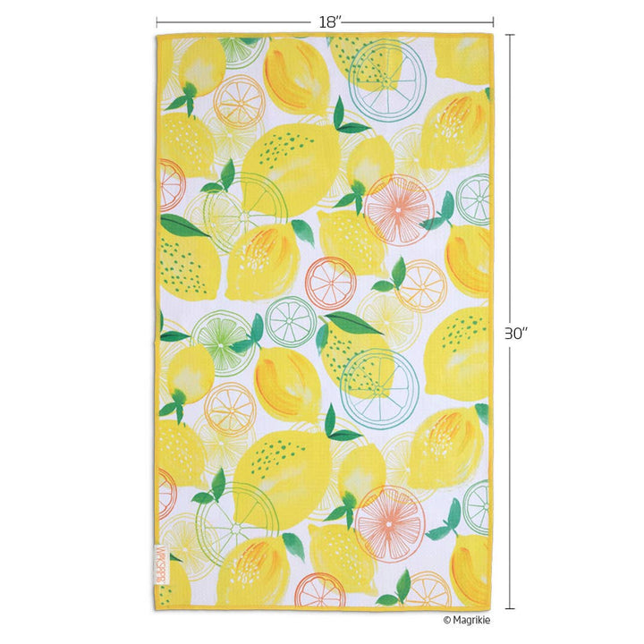 Lemon Plaid Microfiber Dish Towel