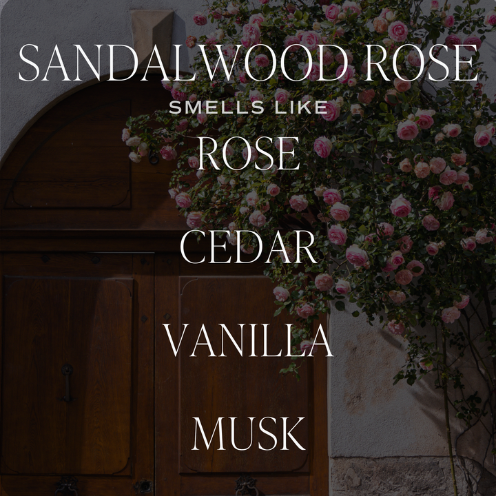 Sandalwood Rose Soy Candle, 12 oz