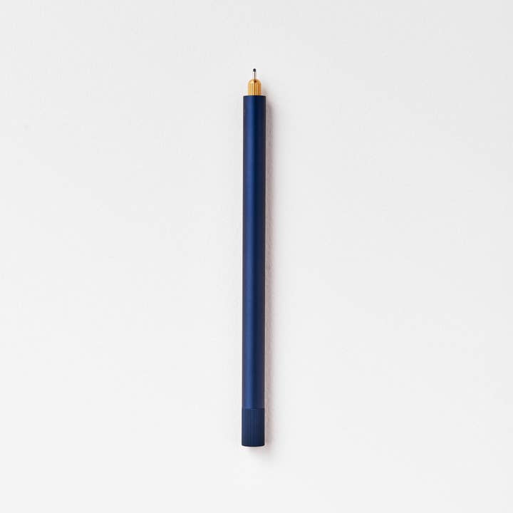 Blue fineline pen.