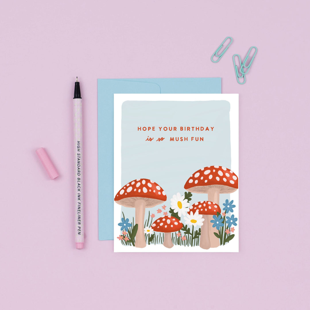 Mushroom Birthday Card